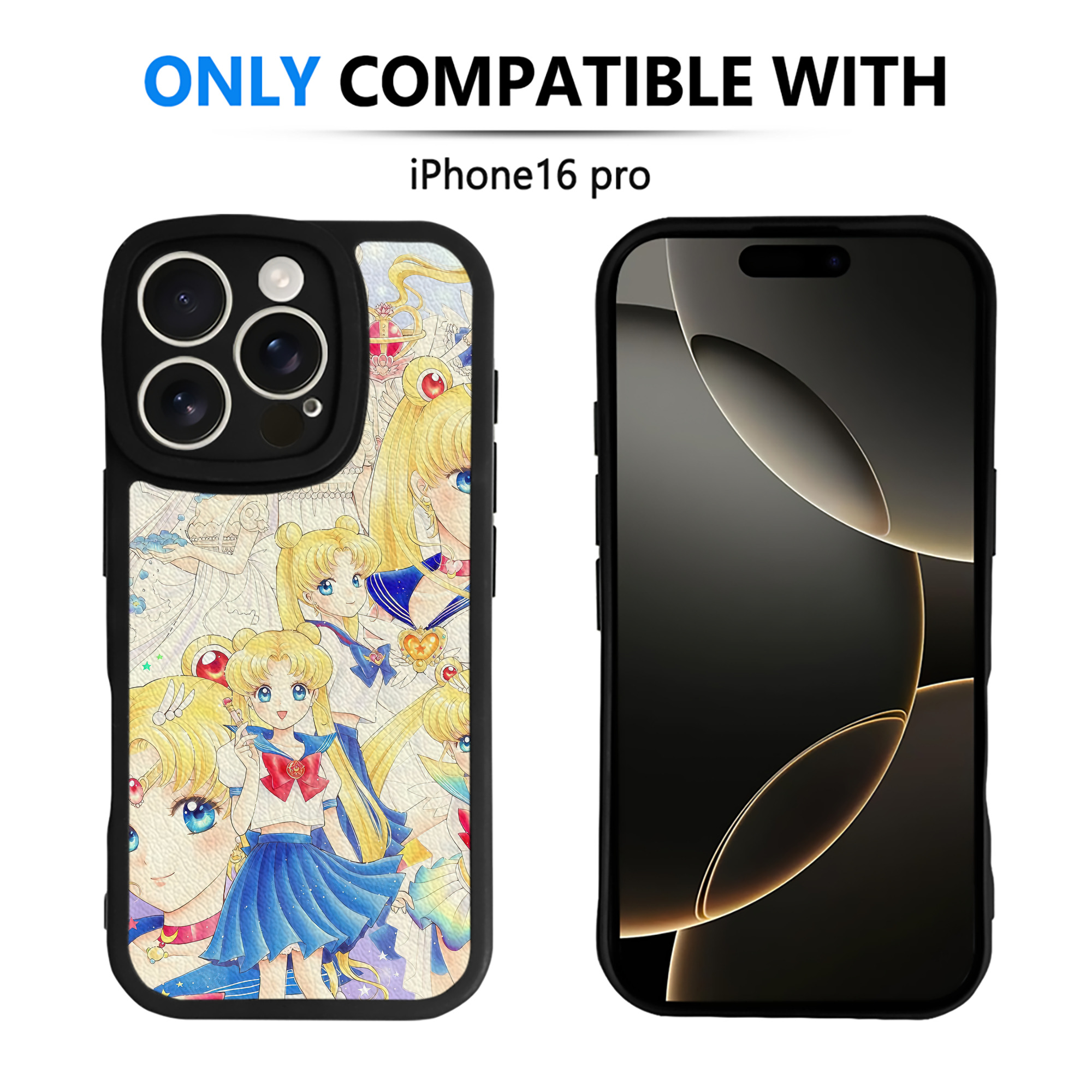 （画像用） 美少女戦士セーラームーン Sailor Moon 【iPhone 16シリーズ対応】シリコンスマホケース（レザー調） 材質：シリコン